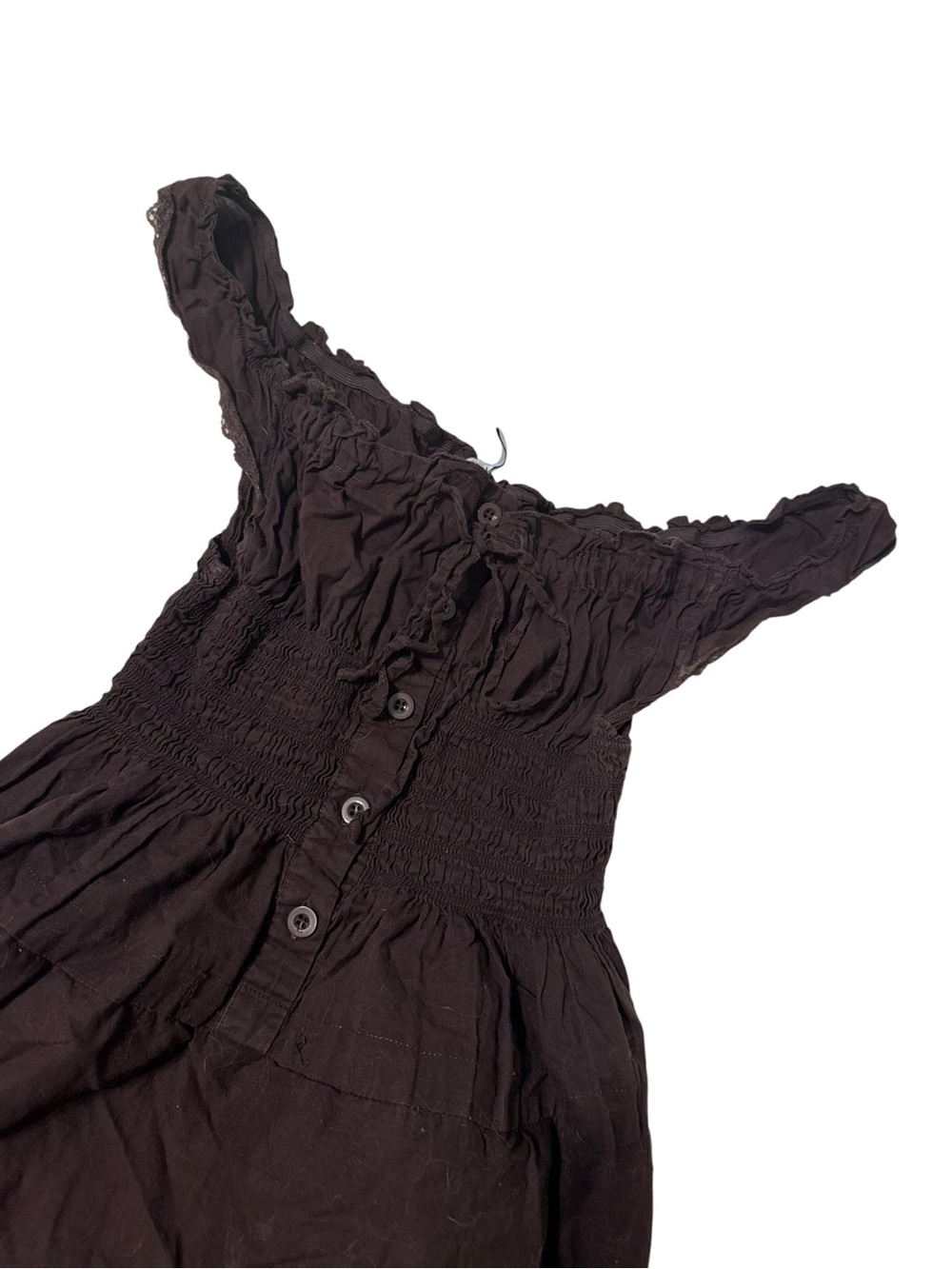 Connection 18 Black Smocked Button-Front Sundress